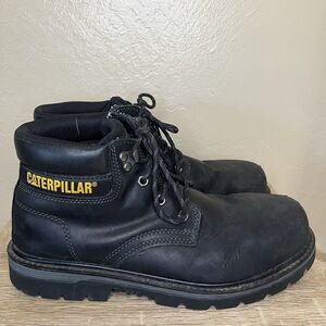 Caterpillar Work Boots P91210 Black Outbase Steel Toe Waterproof Lace up Safety